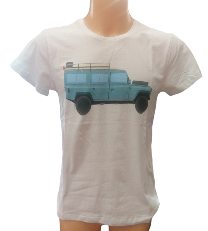 Camiseta Land Rover blanca