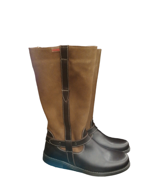 Bota alta niña marrón