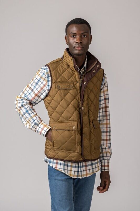 Chaleco BRITISH COTTON OPORTO camel