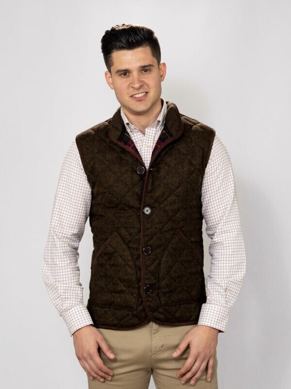Chaleco BRITISH COTTO TWEED marron