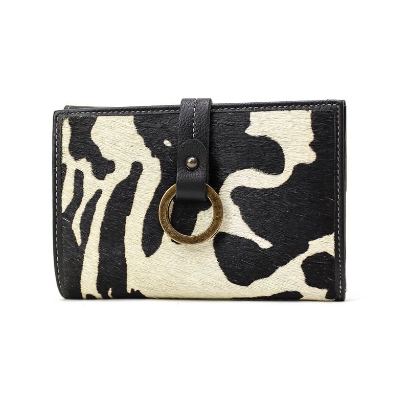 Monedero Billetero de piel estampado vaca