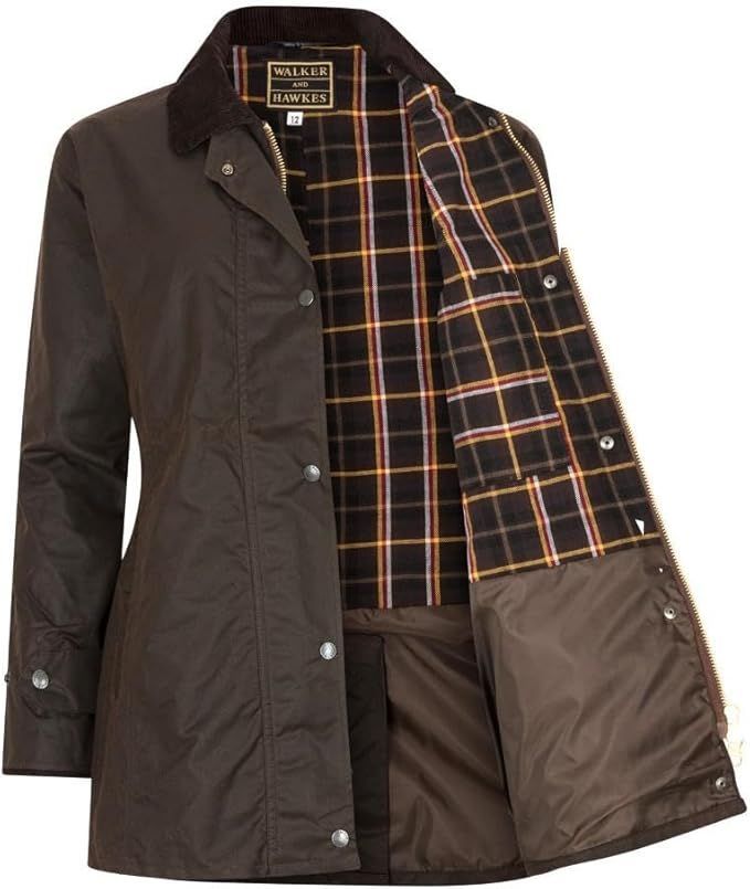 Chaqueta encerada señora victoria color marrón