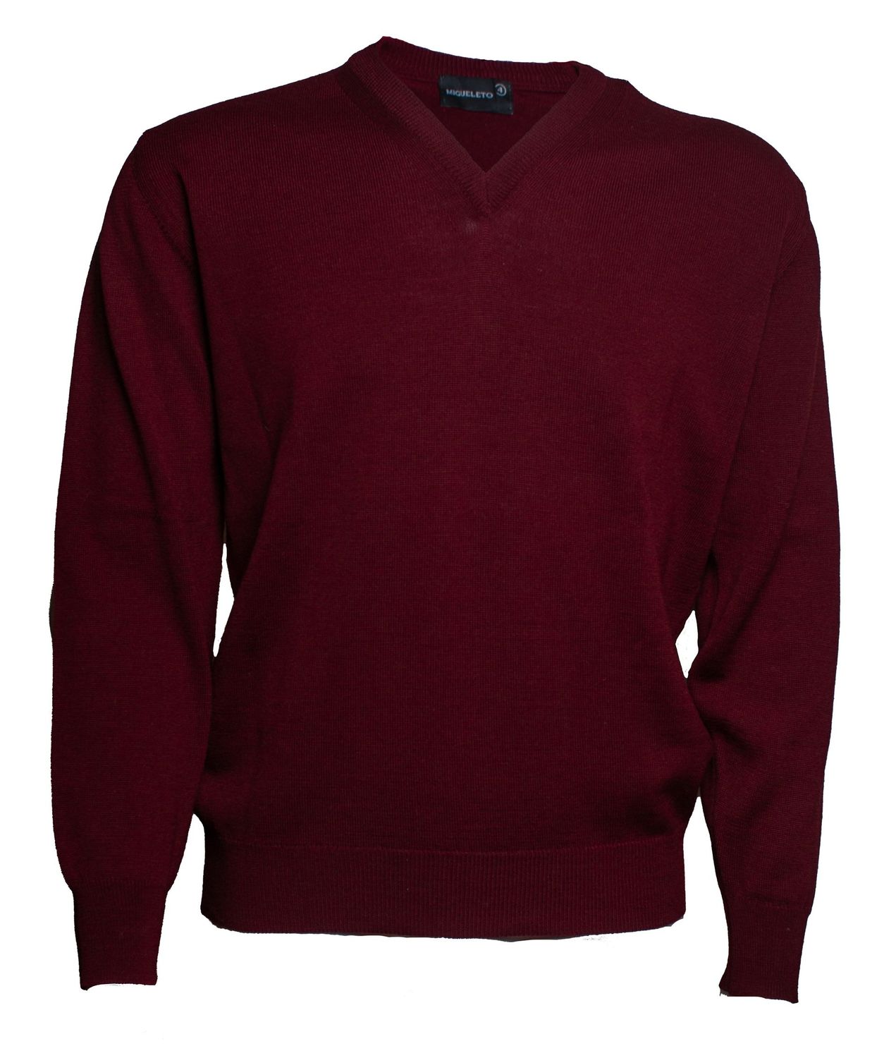 Jersey Migueleto granate cuello pico