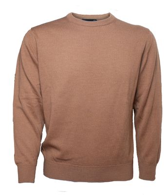 Jersey Migueleto beige oscuro cuello redondo Jersey Migueleto beige oscuro cuello redondo