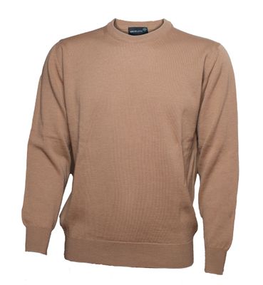 Jersey Migueleto beige cuello redondo Jersey Migueleto beige cuello redondo