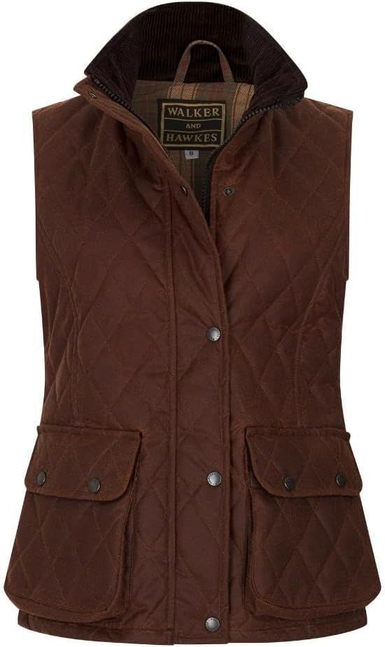 Chaleco acolchado encerado para mujer Walker and Hawkes