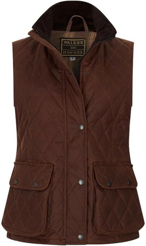 Chaleco acolchado encerado para mujer Walker and Hawkes