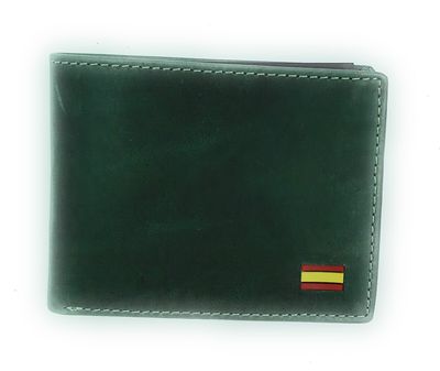 Cartera verde bandera de España 07396