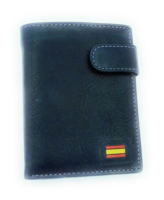 Cartera piel azul 7394