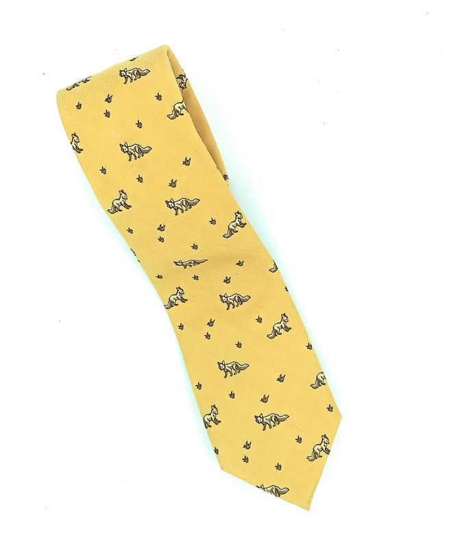 Corbata de lana zorro