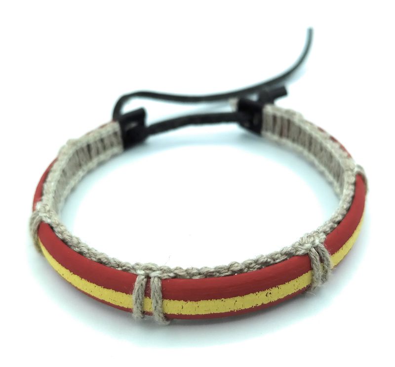 Pulsera trenzada bandera de España