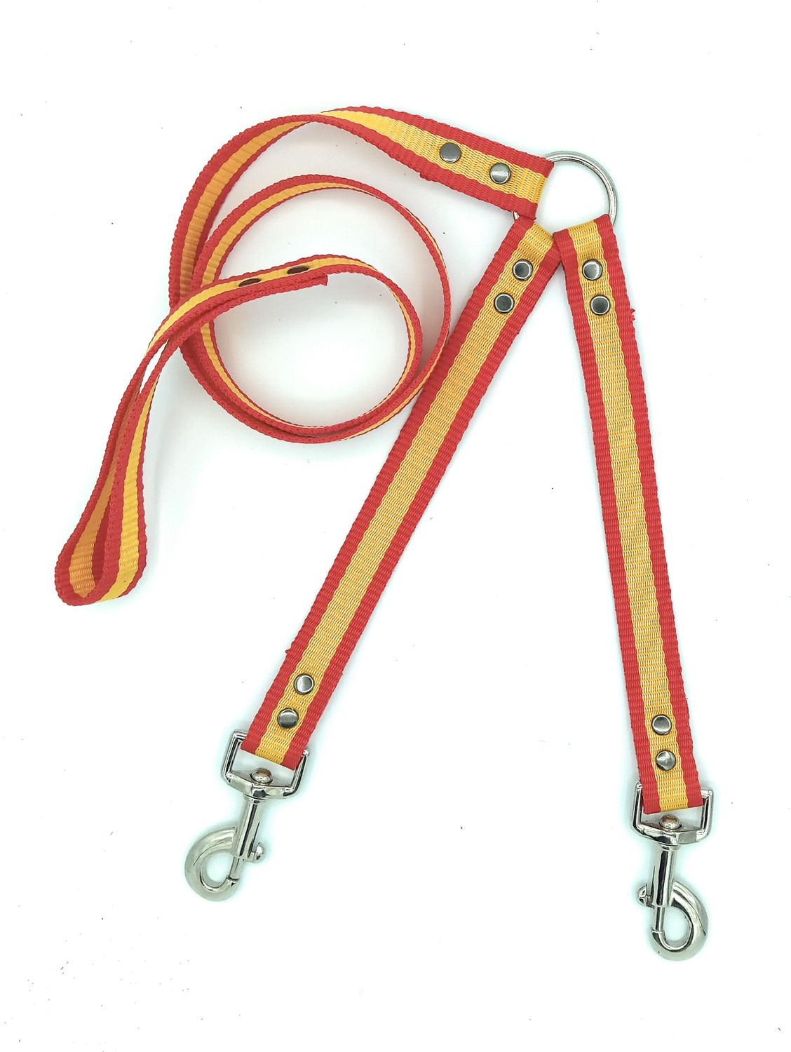 Correa doble para dos perros bandera de España