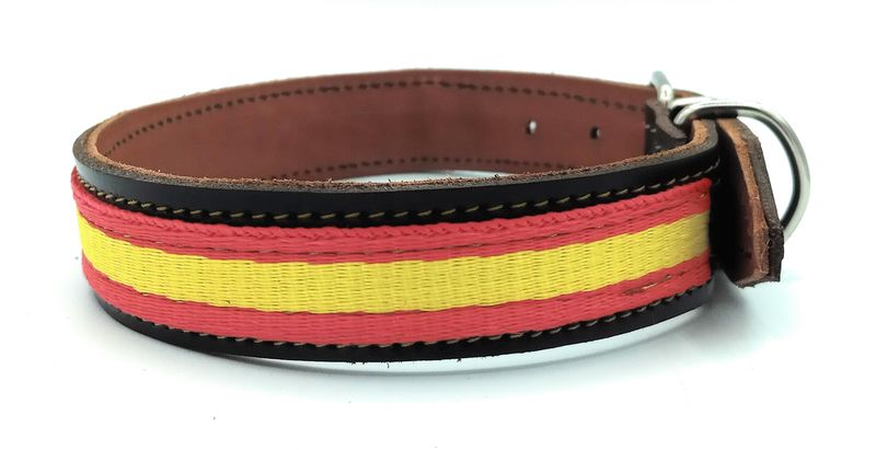 Collar perro de cuero y nylon