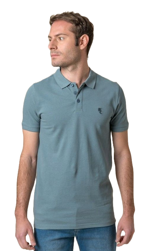 Polo azul lavado