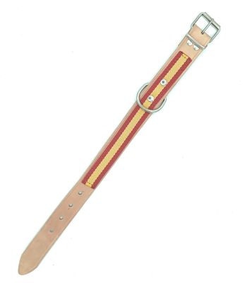 Collar vaqueta para mastín con bandera 53 cm