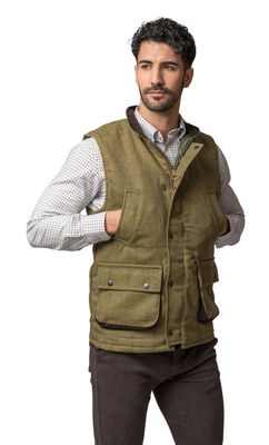 CHALECO TWEED VERDE
