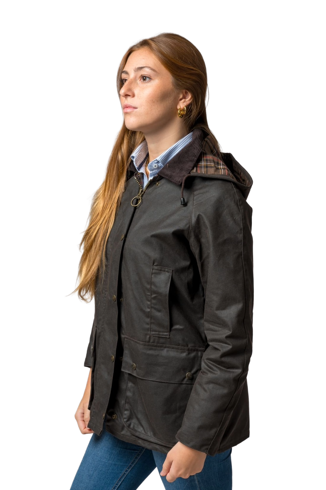 Chaqueta encerada woman wax classic marrón