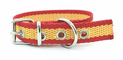 Collar de perro pequeño bandera de España, 40 cm
