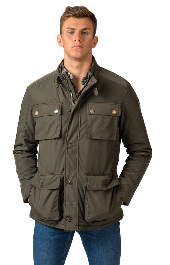 Parka 4 bolsillos west verde