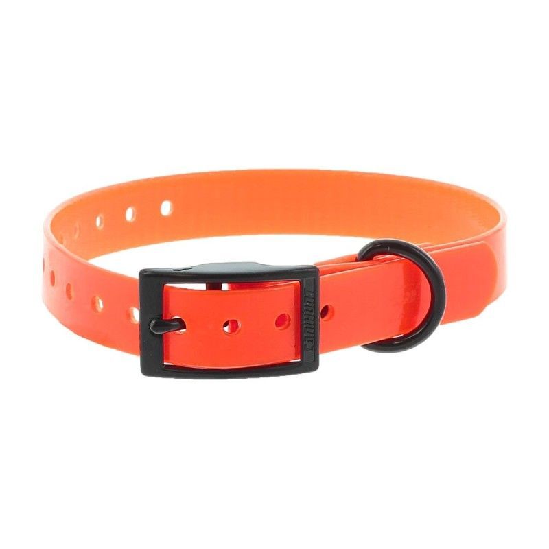 Collar Canihunt naranja fosforito 1,9cm x 45cm