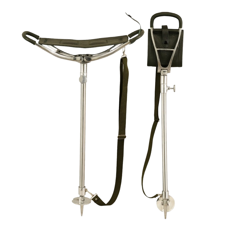 Bastón Asiento De Acero Y Piel