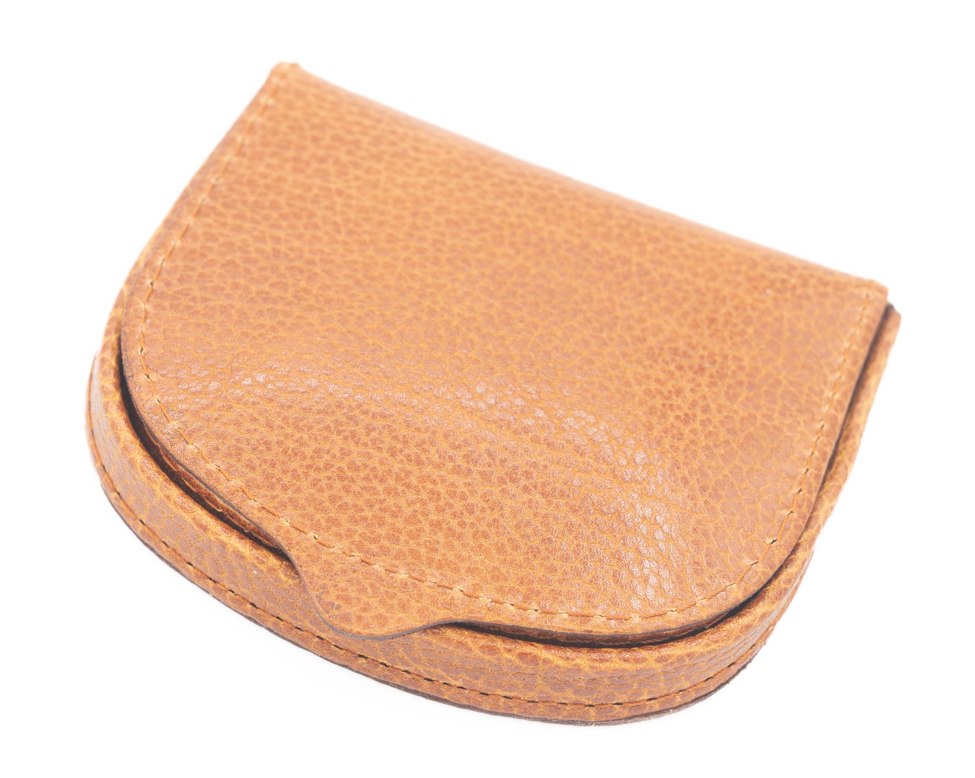 Monedero taco de piel marrón