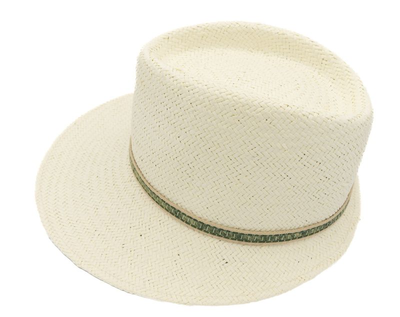 Sombrero visera de fibras naturales para mujer blanco | Ajustable y fabricado en España