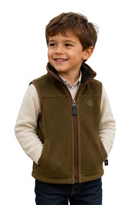 Chaleco polar niño camel olive Chaleco polar niño camel olive