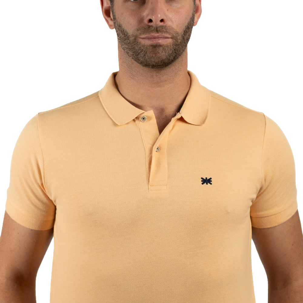 Polo color salmón de piqué 100% algodón