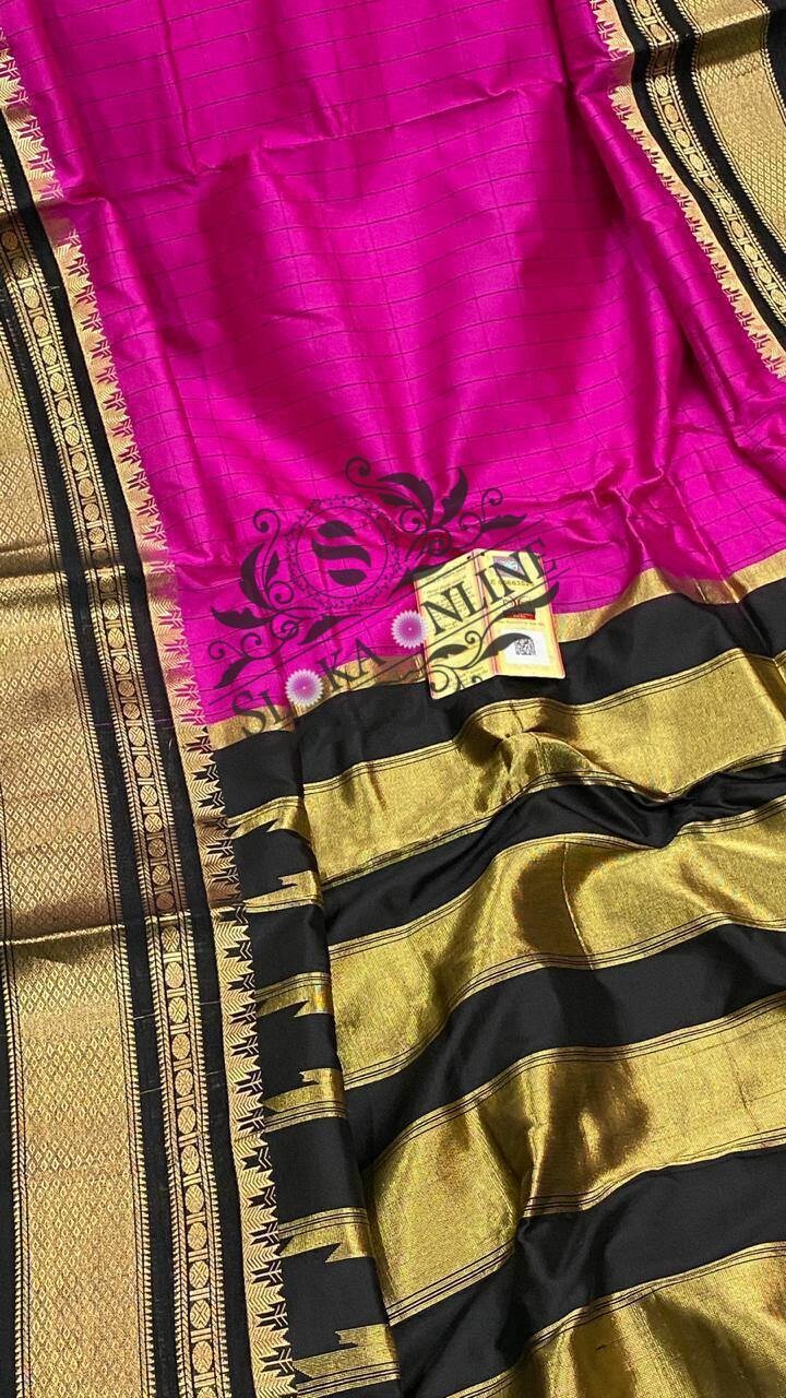 Exclusive Pure Gadwal Silk Sarees With Silk Mark