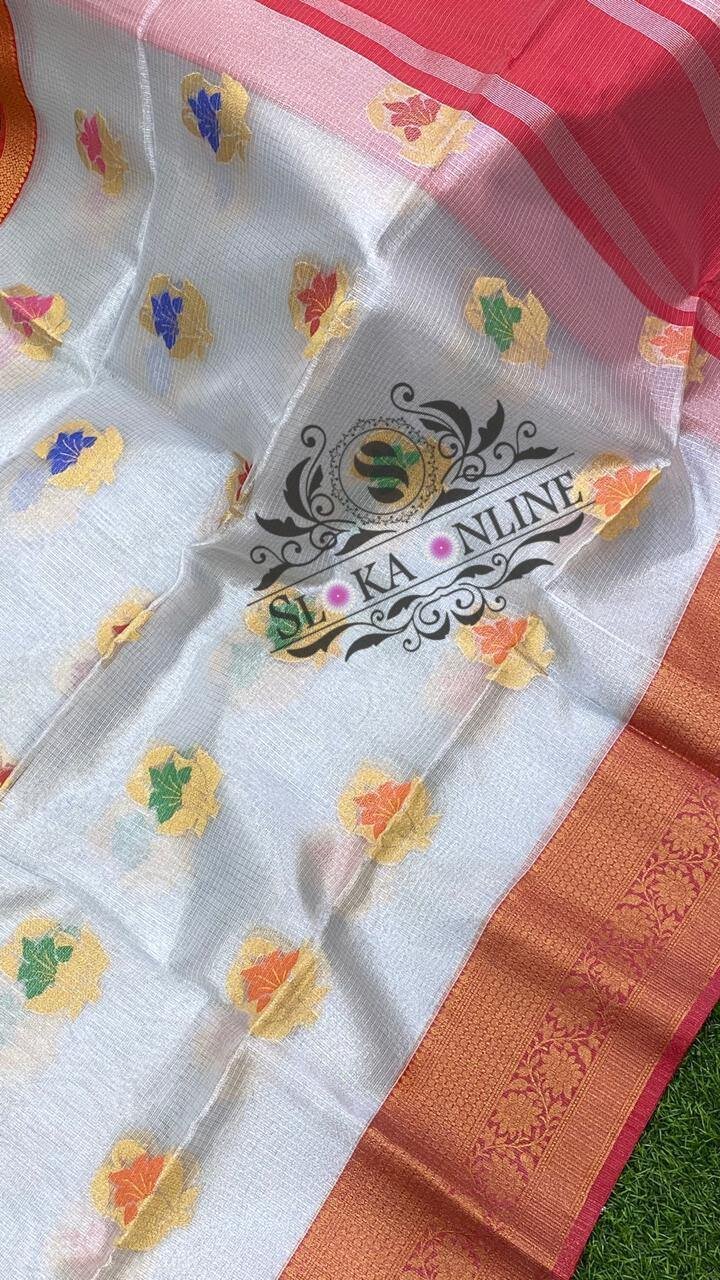 Latest Fancy Banarasi Tissue Sarees