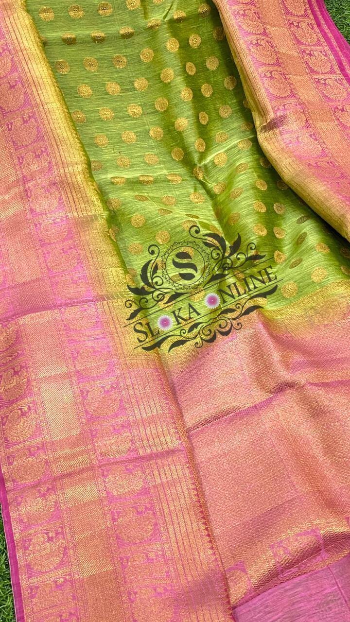 Latest Banaras Linen Silk Sarees
