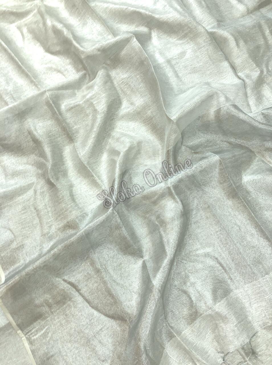 Latest Pure Linen Tissue Sarees