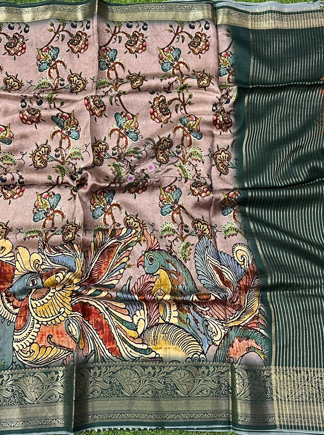 Handloom Dola Silk Sarees With Eleghant Digital Print Designs