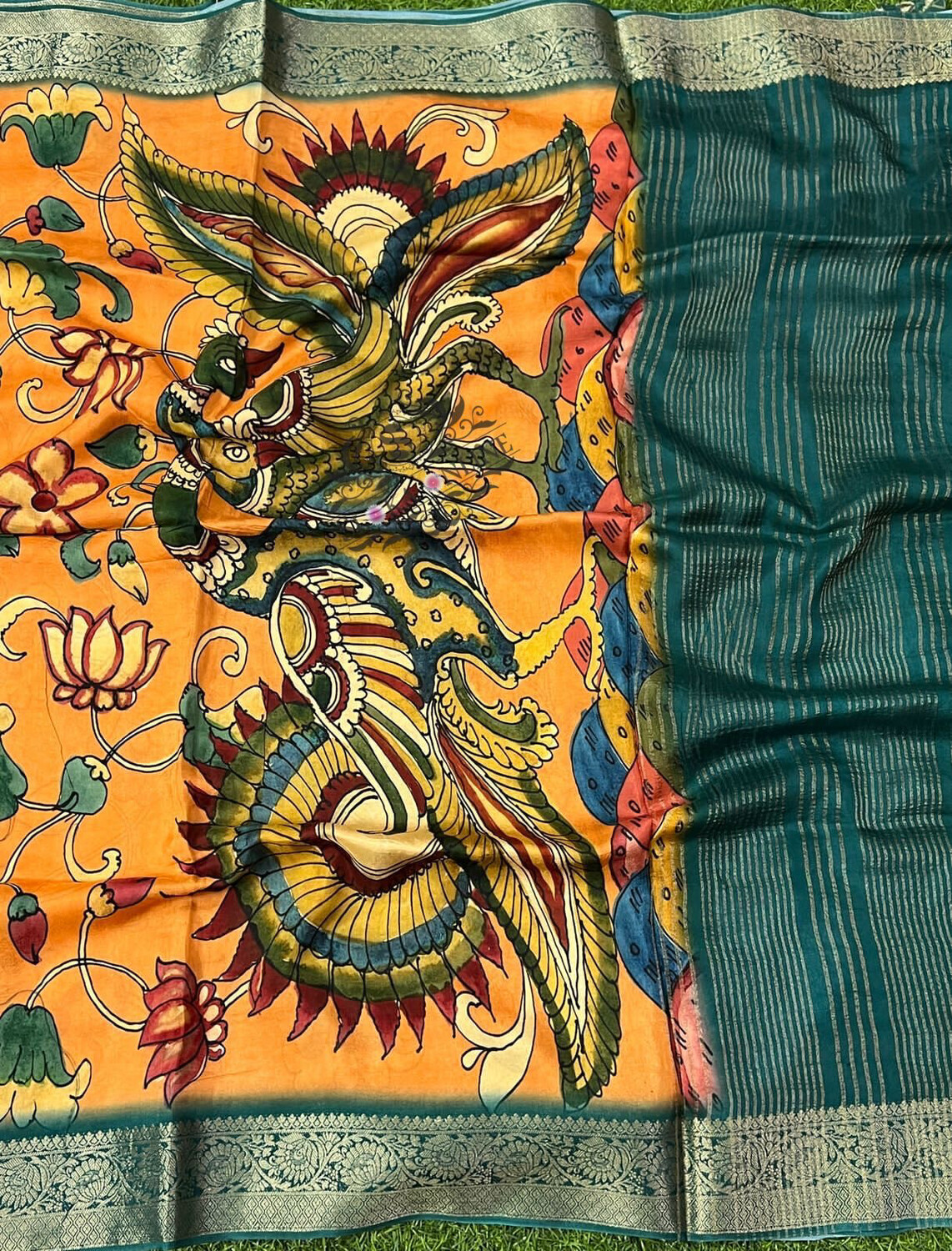 Handloom Dola Silk Sarees With Eleghant Digital Print Designs