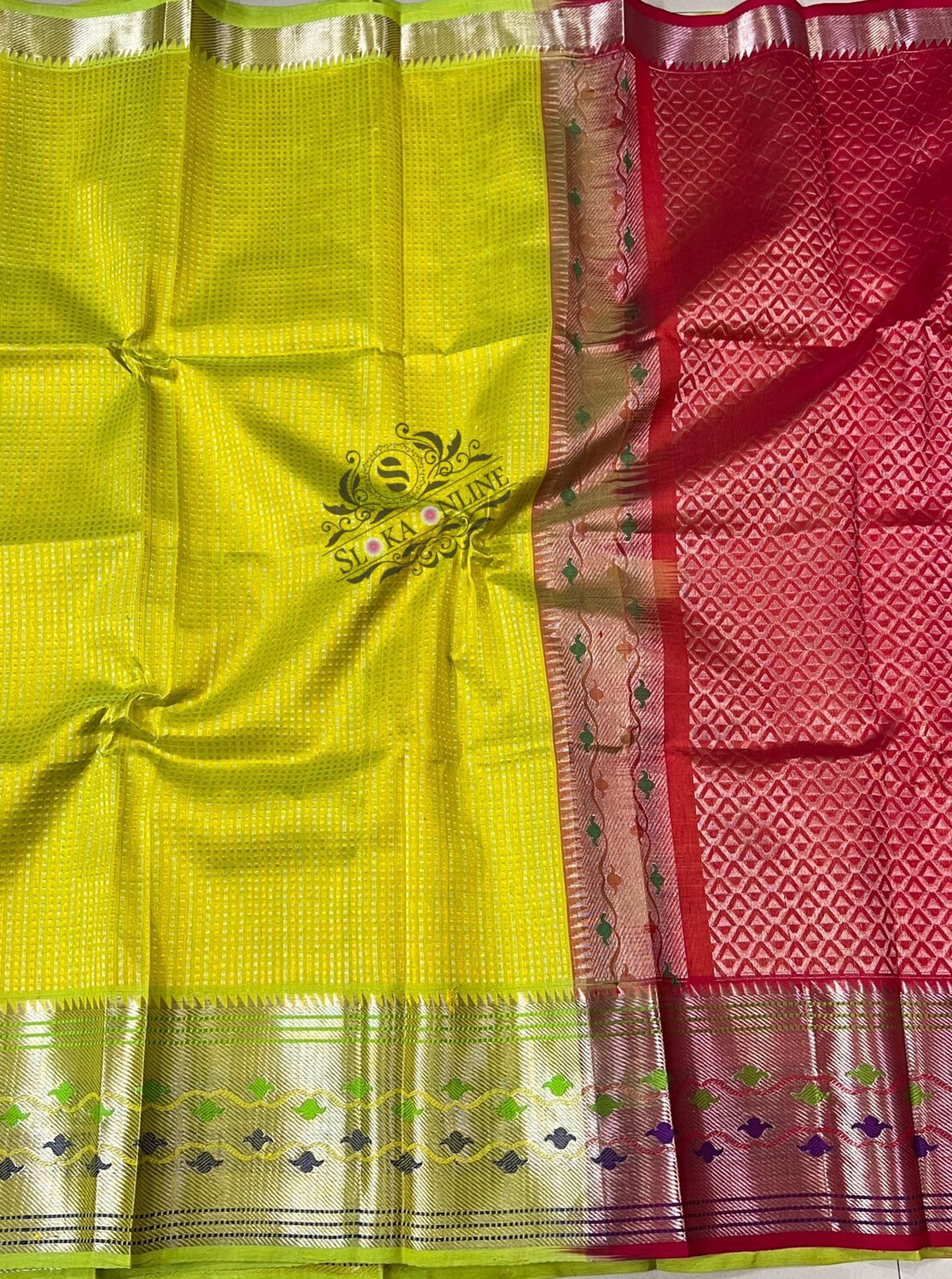 Beautiful Handloom Paithani Bordered Kanchi Kuppadam sarees