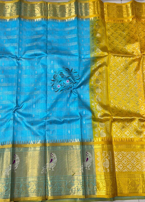 Beautiful Handloom Big  Bordered Kanchi Kuppadam sarees