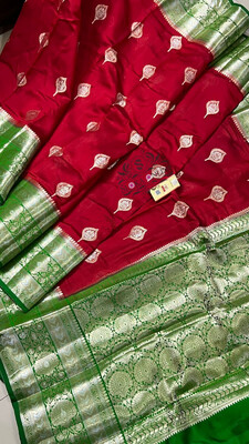 Handloom Soft Tusser Silk Sarees With Eleghant Designs