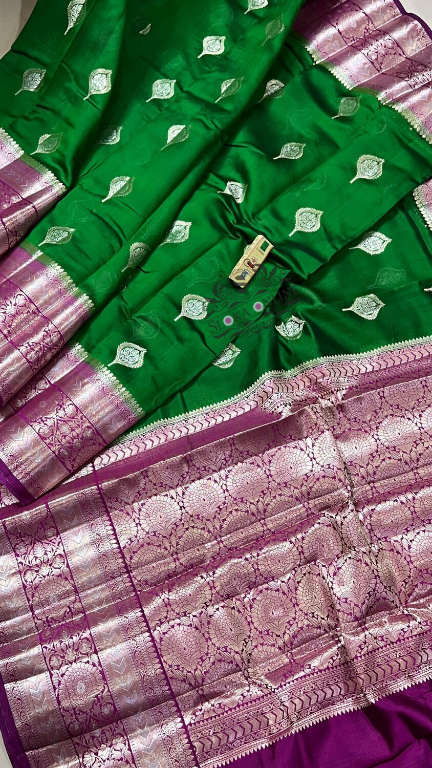 Handloom Soft Tusser Silk Sarees With Eleghant Designs