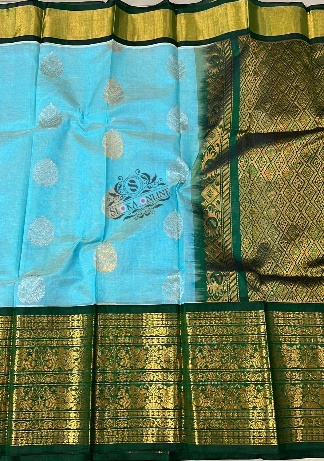 Beautiful colors of  Pure Handloom Kuttu Bordered Kuppadam Pattu Sarees