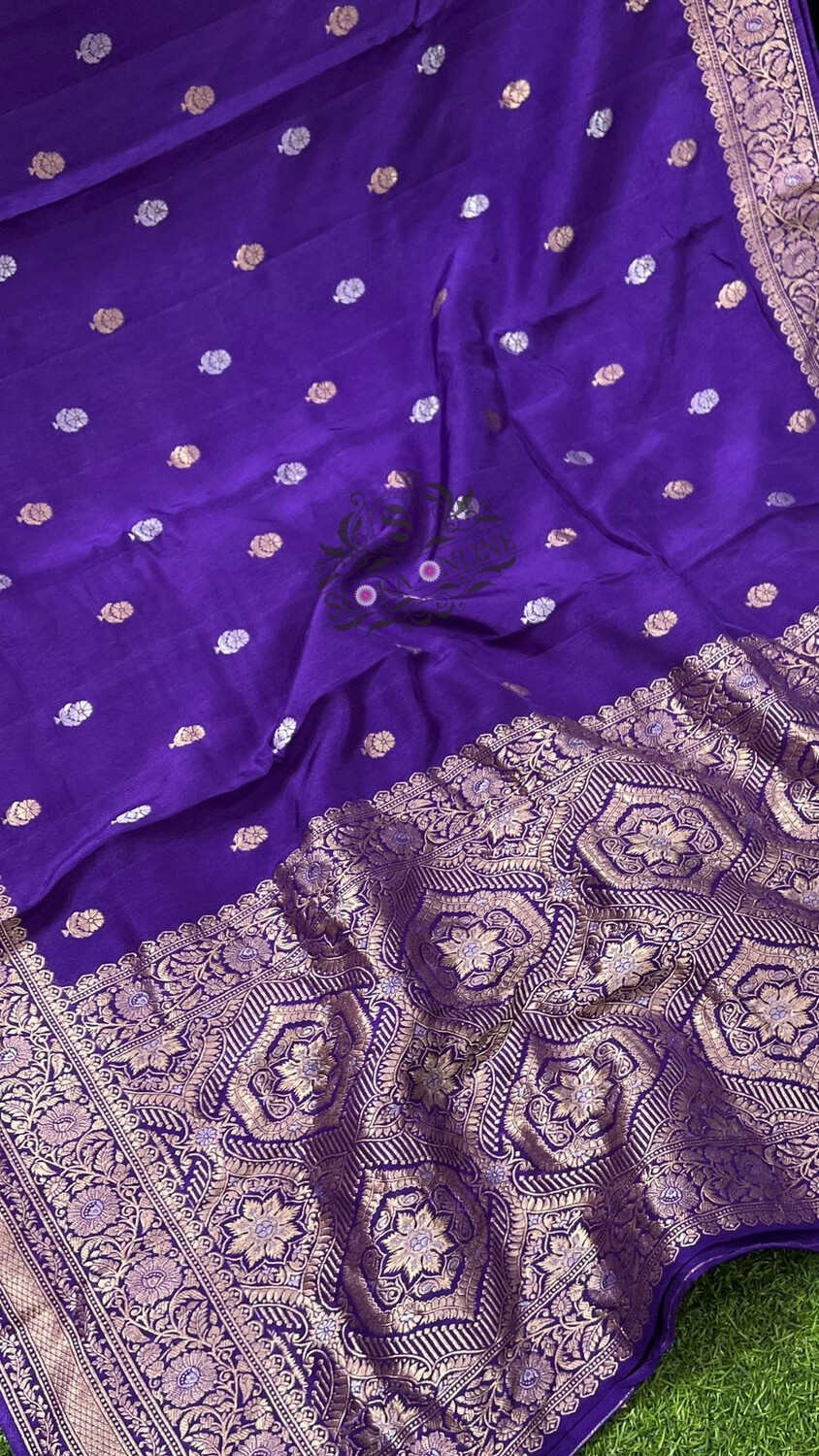 Beautiful and Elegant Banarasi Pure Munga Crape Silk Sarees