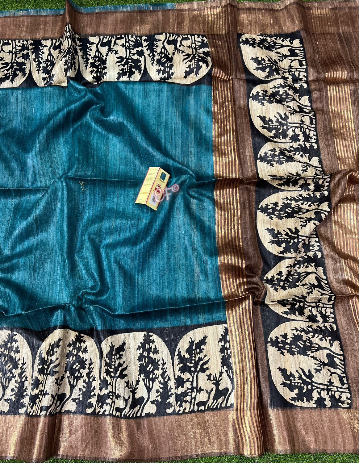 Handloom Tussar Silk Sarees With Eleghant Designs