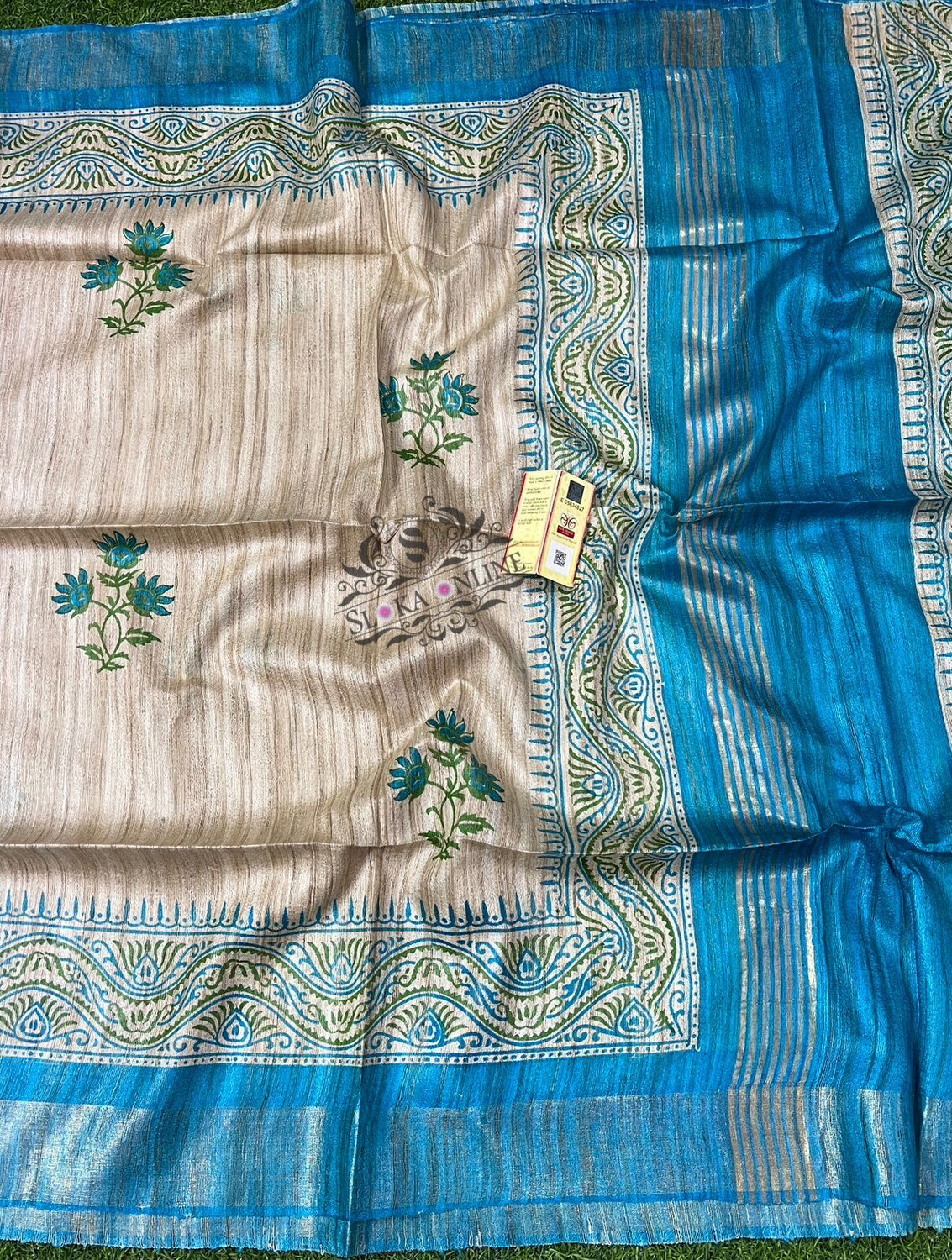 Handloom Tussar Silk Sarees With Eleghant Designs
