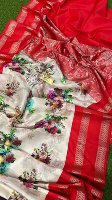 Beautiful Colors of Exclusive Pure Gadwal Silk Sarees With Floral Print