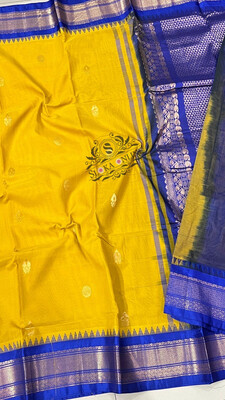 Pure Handloom Gadwal Silk Cotton Sarees
