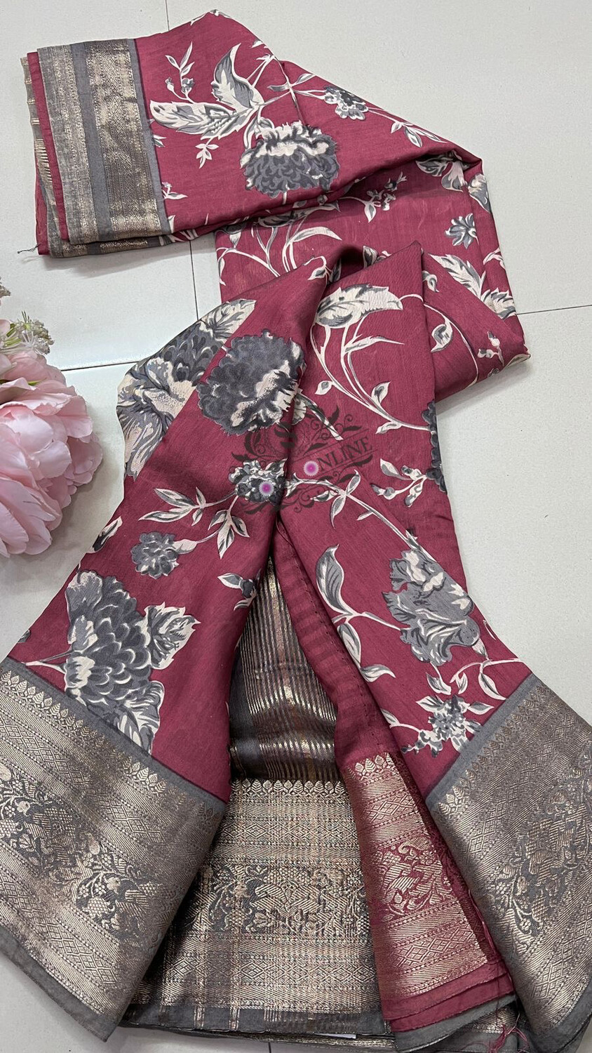 Beautiful and Elegant Banarasi Binny Crape Silk Sarees