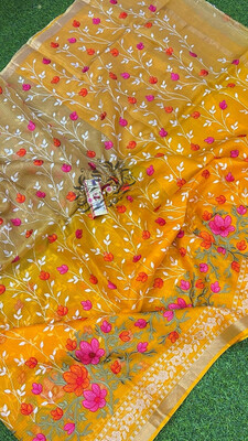 Latest And Eleghant Pure Silk Kota Sarees With Embroidery Work