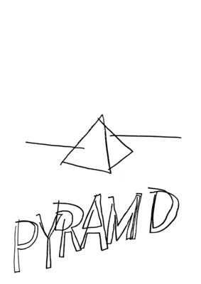 Dessin sans regarder d'une pyramide