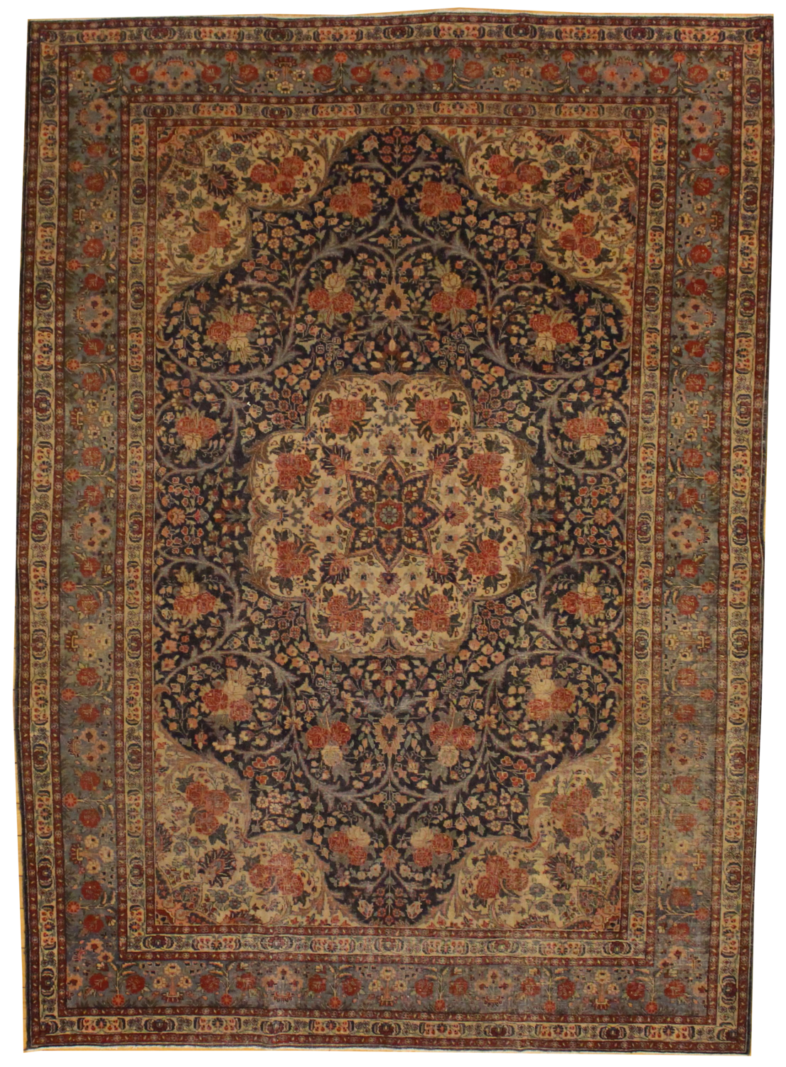 Semi Antique Tabriz - 7.7 x 10.8