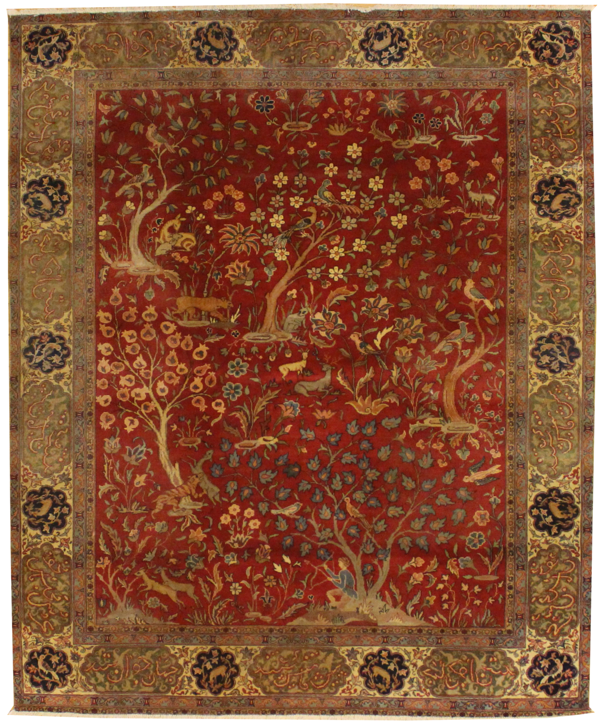 Antique Tabriz - 7.10 x 9.6